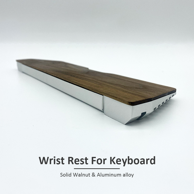Gaming Keyboard Ergonomics - Kashcy Solid Walnut Wood & Aluminum