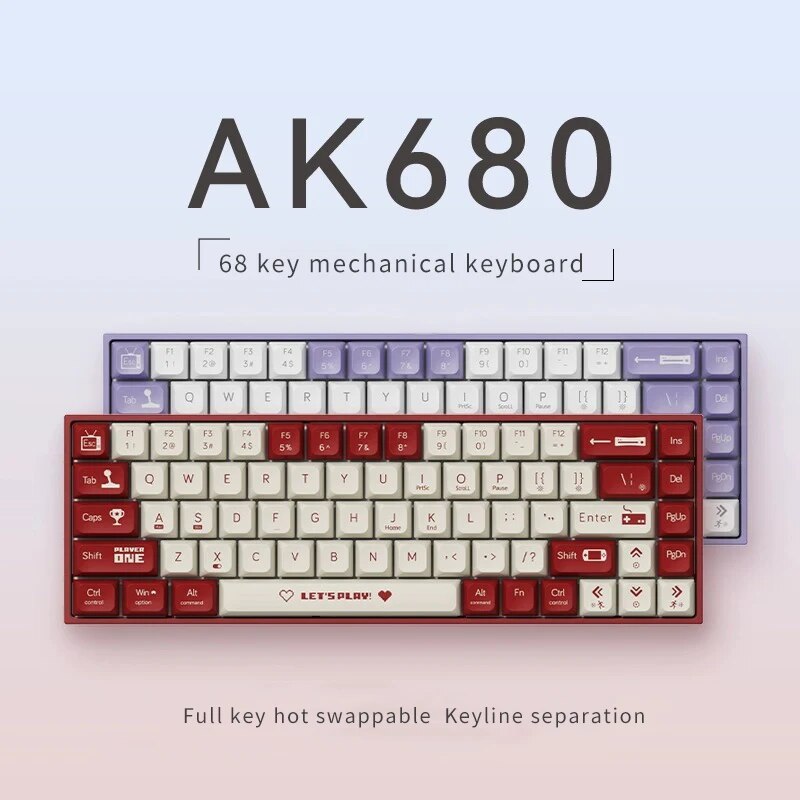 Gaming Keyboard E Yooso - AJAZZ AK680 Mechanical Keyboard Gaming Wired