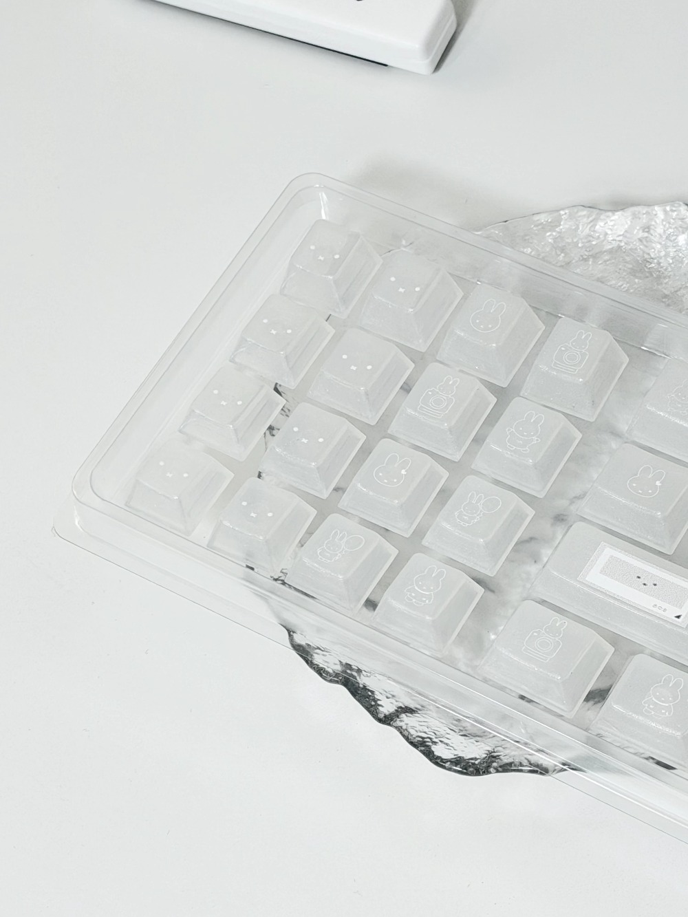 Keyboard Gaming Transparent - Kawai Miffy Keycaps Transparent PC Material