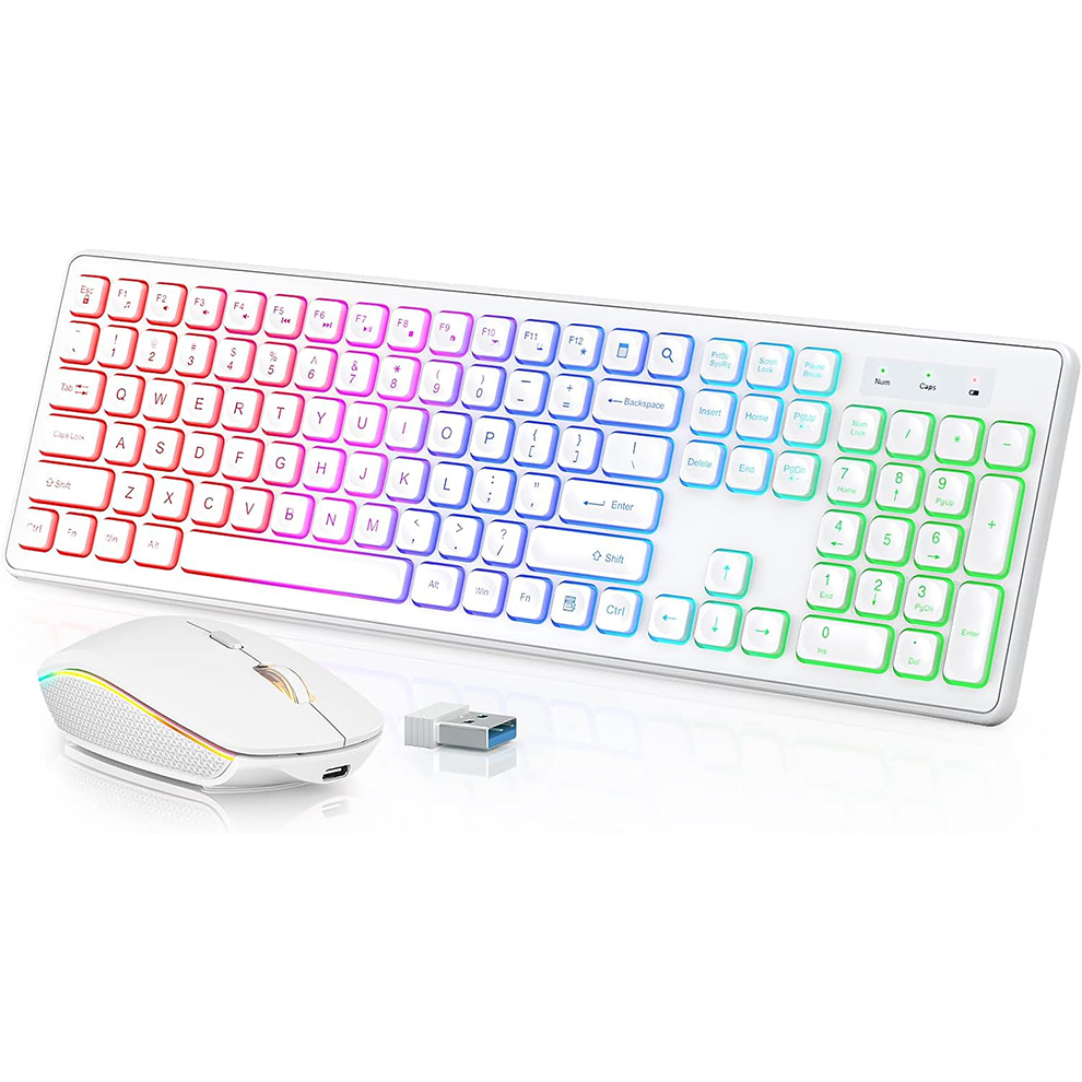 Gaming Keyboard And Mouse For Xbox - Backlit Wireless Keyboard and Mouse,Quiet Light
