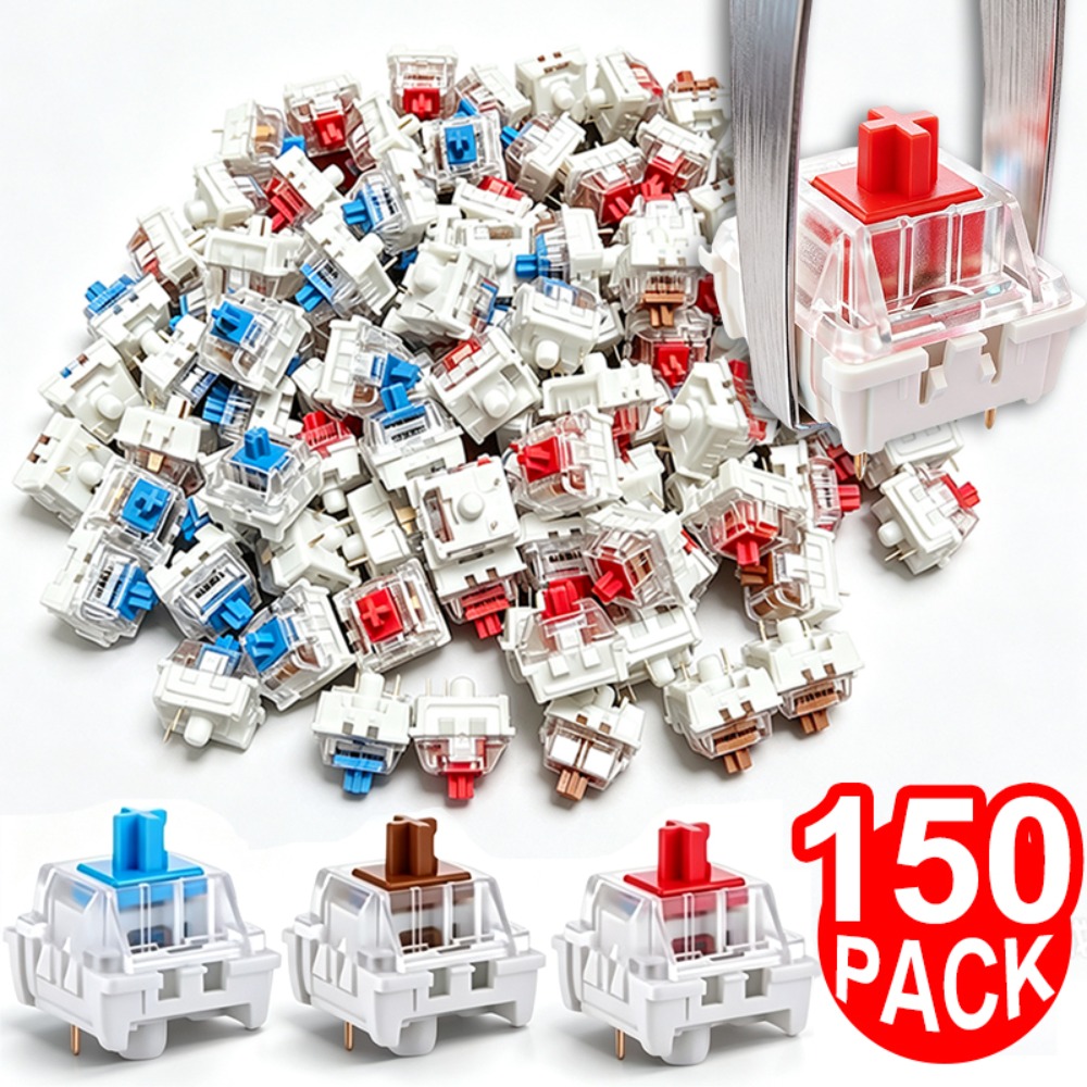 1-150Pcs 3 Pin DIY Mechanical  - đánh giá và giá Gaming Keyboard Blue Switches
