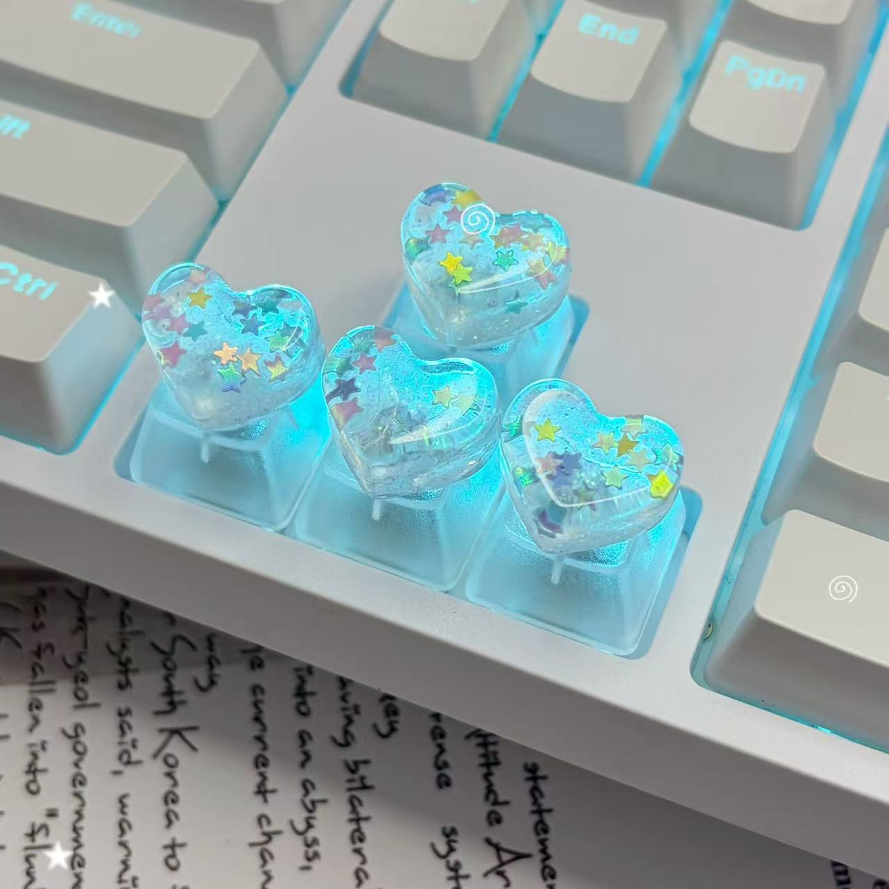 Personalized transparent heart - đánh giá và giá Keyboard Gaming Transparent