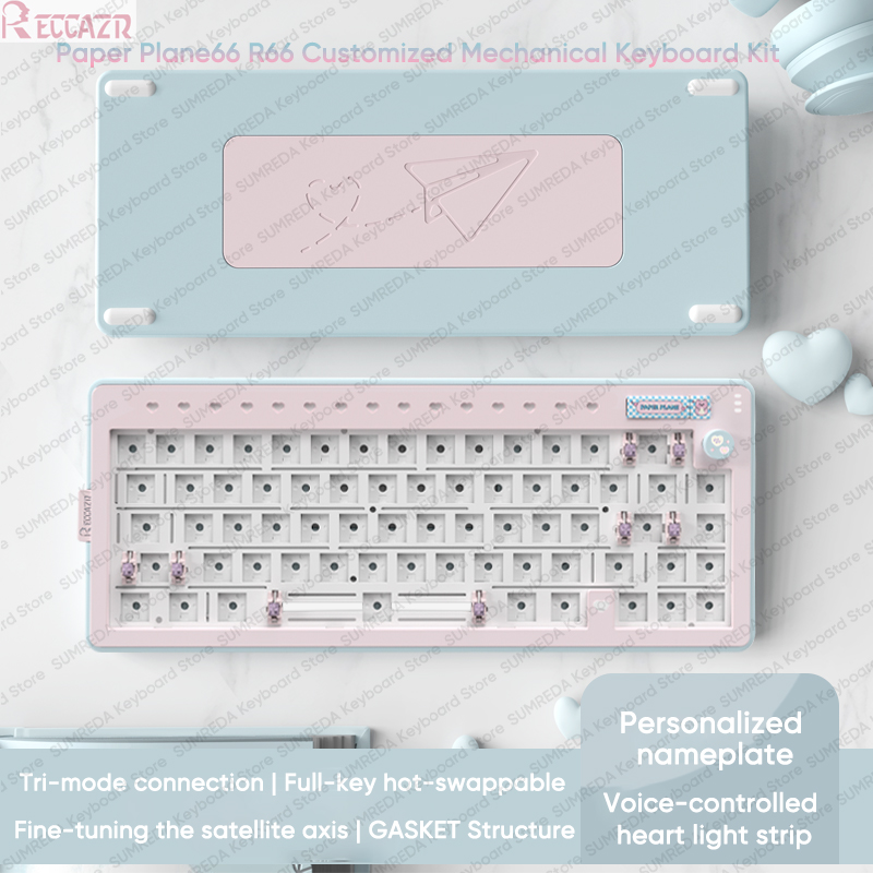 RECCAZR R66 Paper Plane66 Mech - đánh giá và giá Gaming Keyboard Hot Swappable