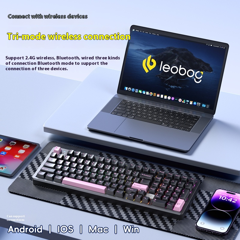 LEOBOG Hi98Pro Mechanical Keyb - đánh giá và giá Gaming Keyboard Bluetooth