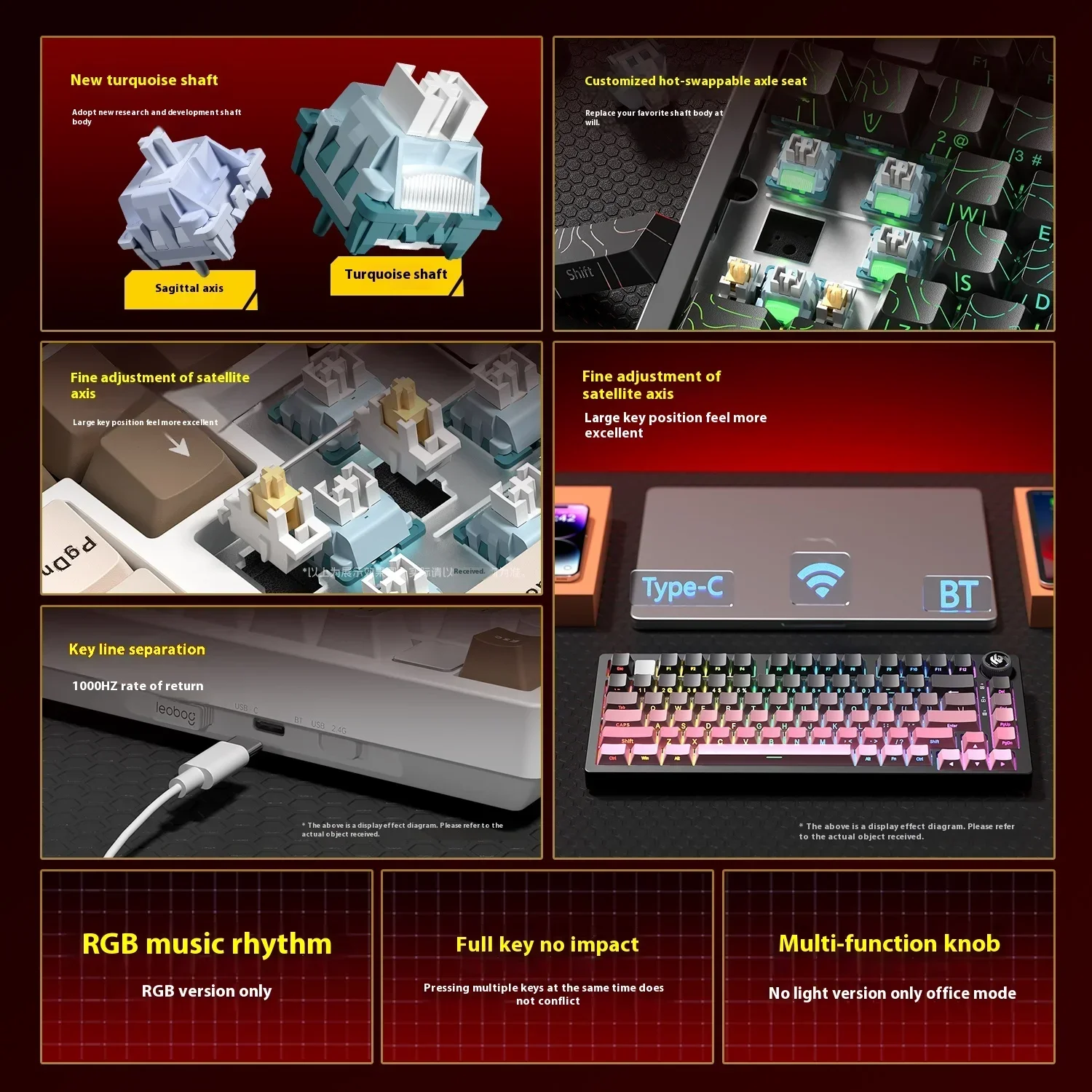 New Colors LEOBOG Hi75 HI75C H - đánh giá và giá Gaming Keyboard Bluetooth