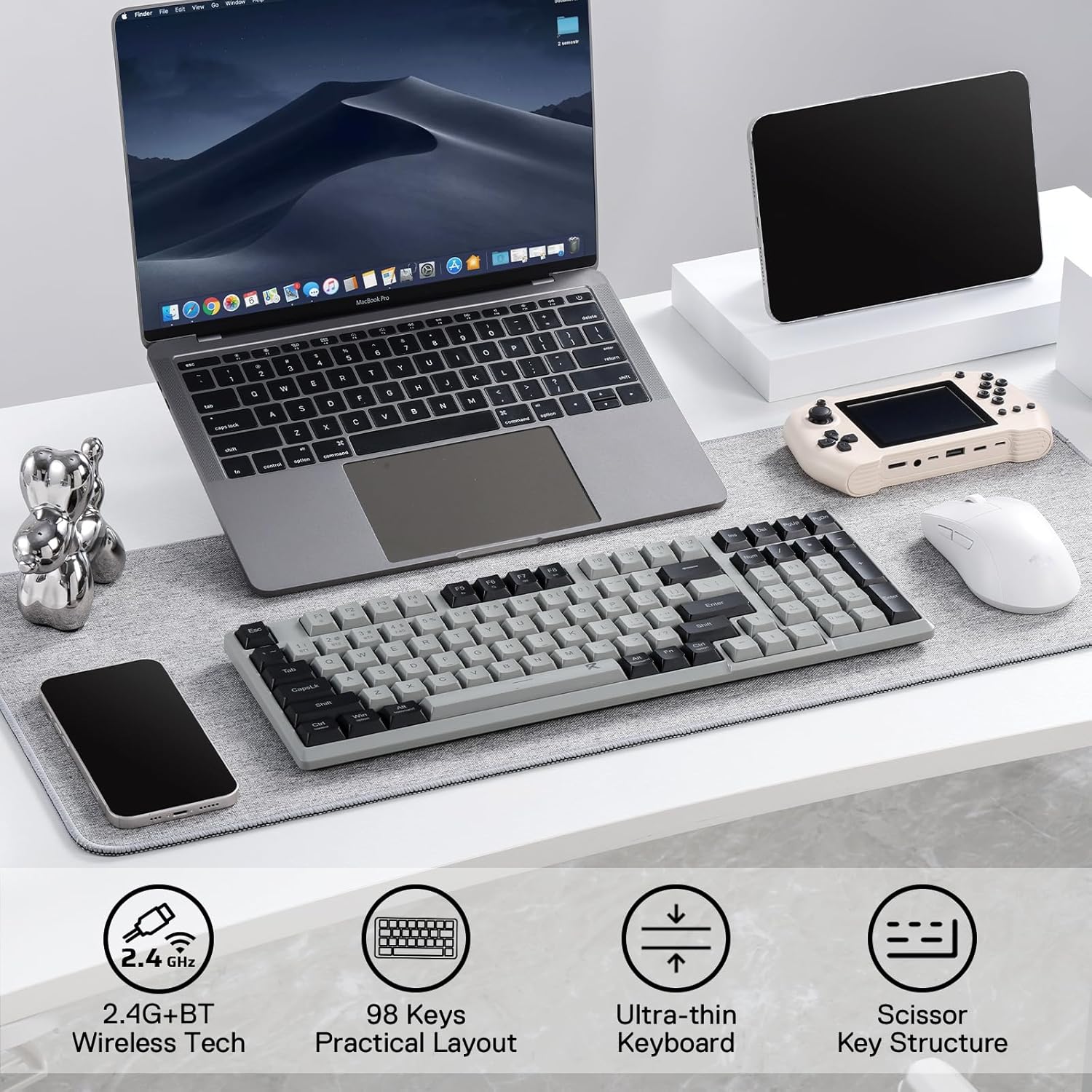 Redragon BK7114 Low-Profile 2. - đánh giá và giá Gaming Keyboard Bluetooth