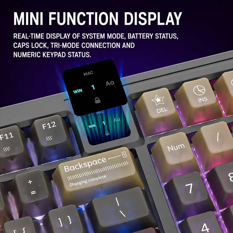 Langtu T98 Tri Mode RGB Custom - đánh giá và giá Gaming Keyboard Bluetooth