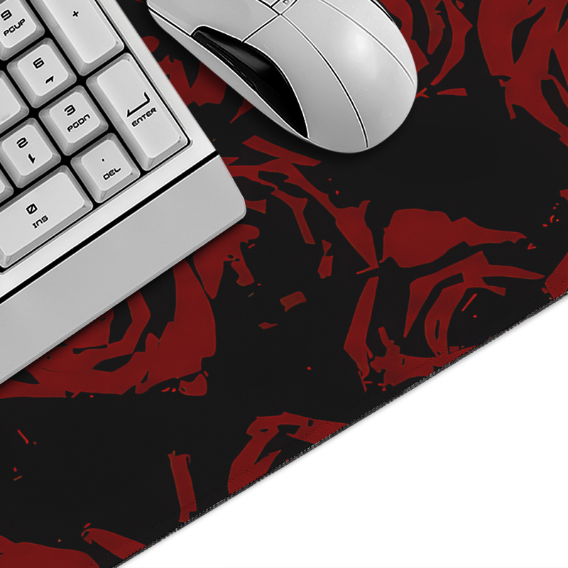 Mouse Pad Gamer Black Red Rose - đánh giá và giá Gaming Keyboard Ergonomics