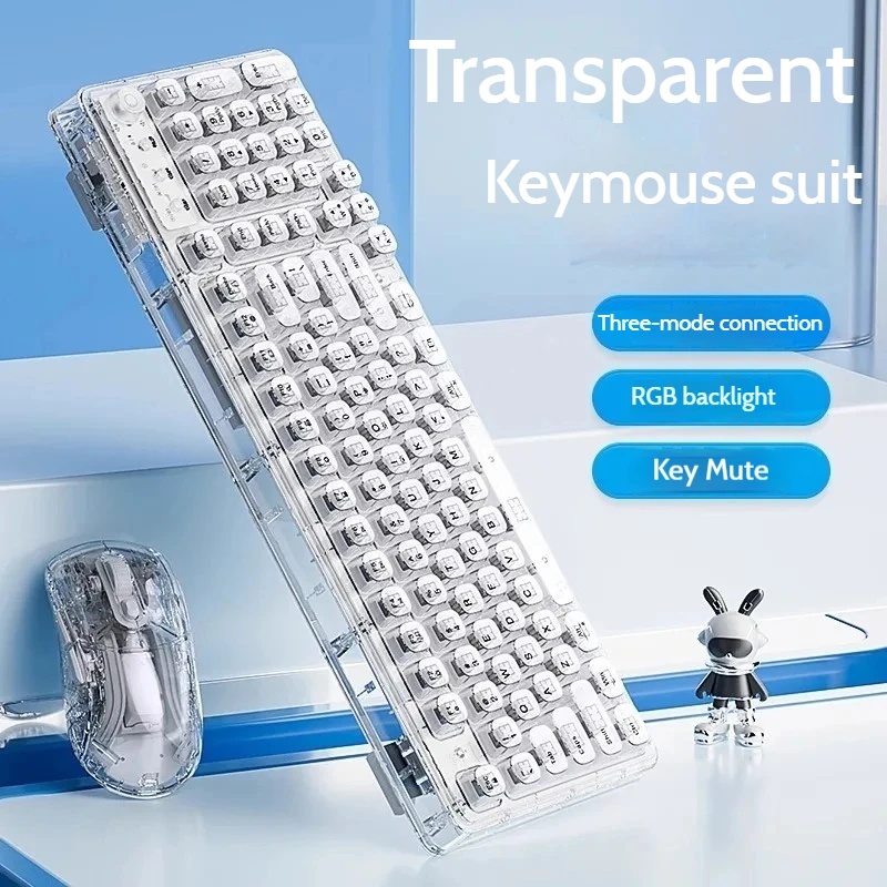 Ice Crystal Transparent Wirele - đánh giá và giá Keyboard Gaming Transparent