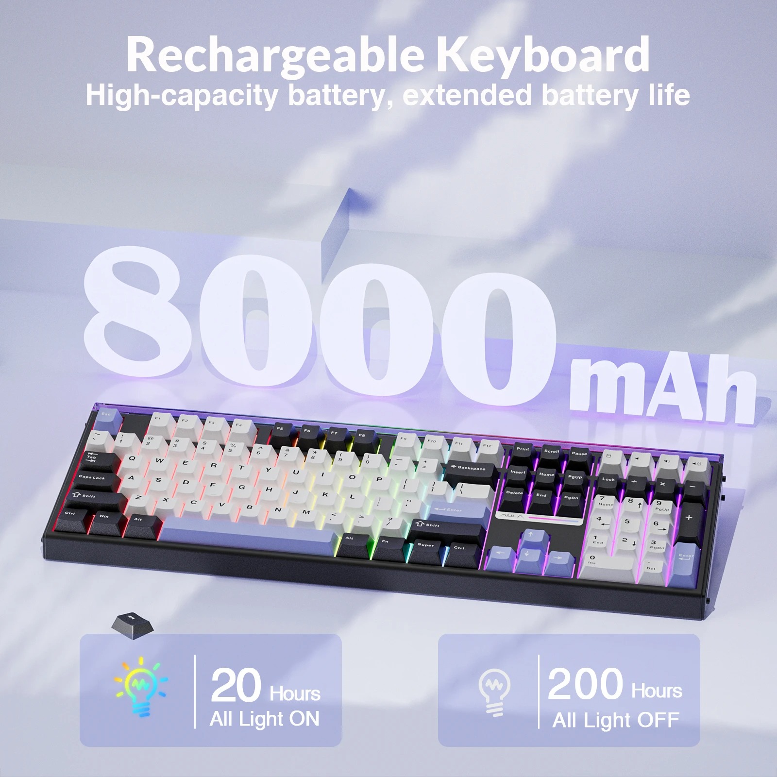 AULA H108 Tri‑Mode Mechanical  - đánh giá và giá Gaming Keyboard Hot Swappable