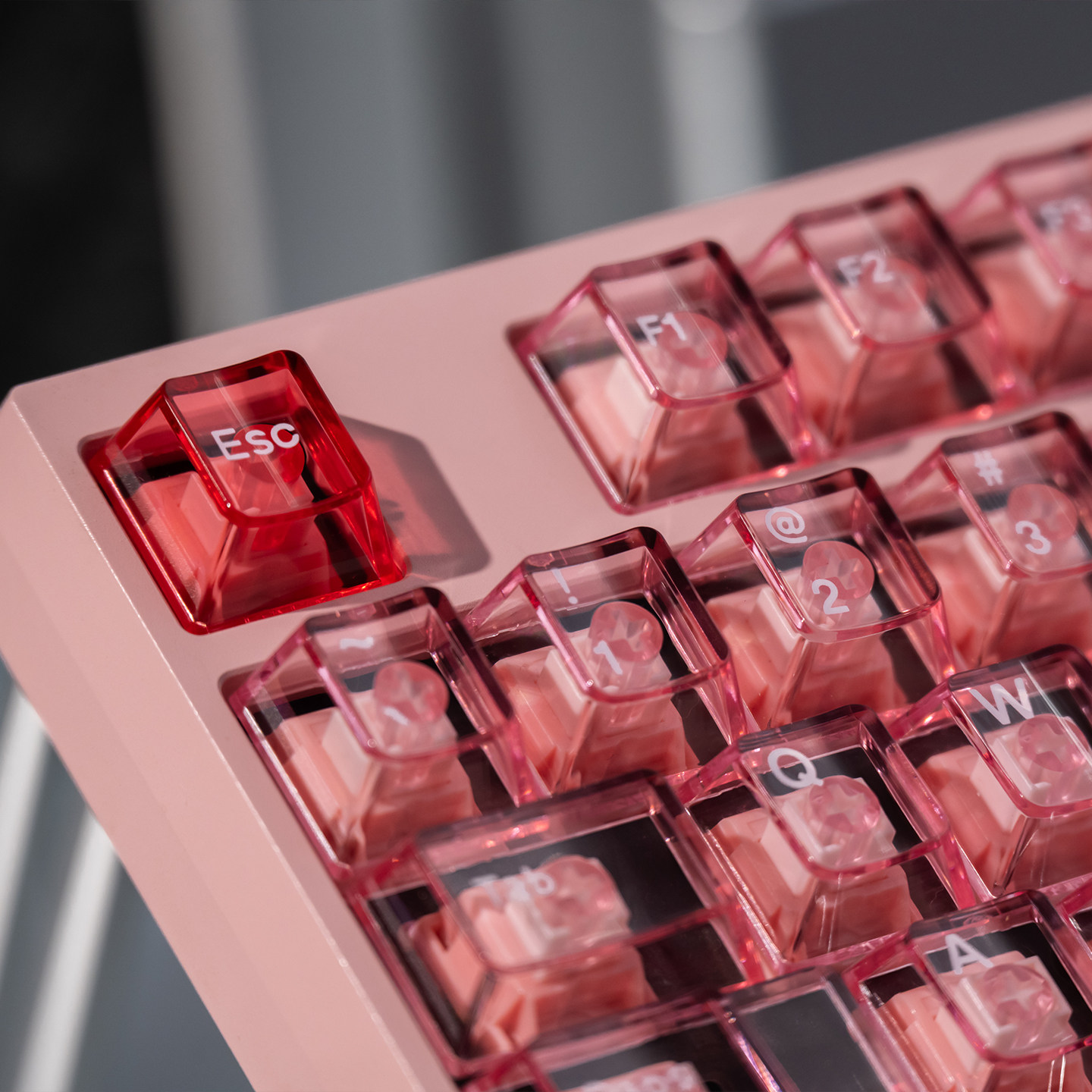 Pink Crystal Transparent Cherr - đánh giá và giá Keyboard Gaming Transparent