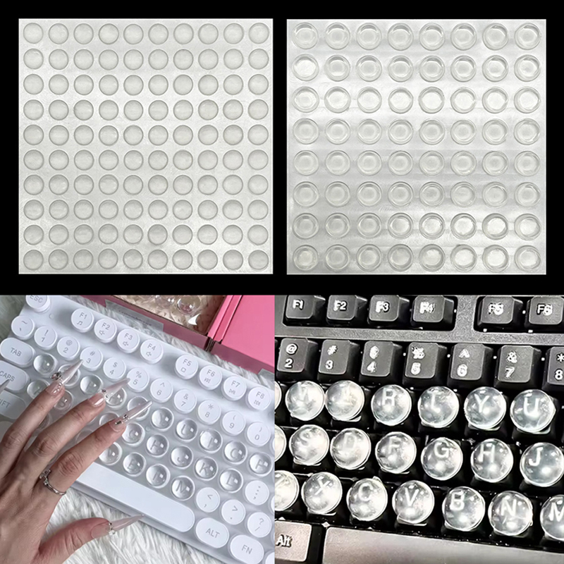64/100Pcs Transparent Silicone - đánh giá và giá Keyboard Gaming Transparent