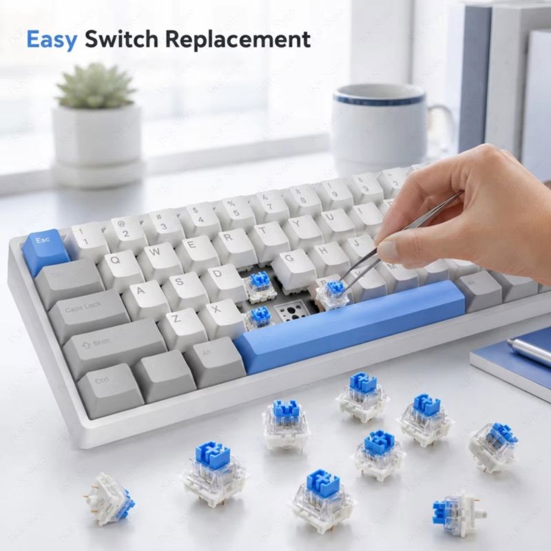 DT21 100Pcs DIY Mechanical Key - đánh giá và giá Gaming Keyboard Blue Switches