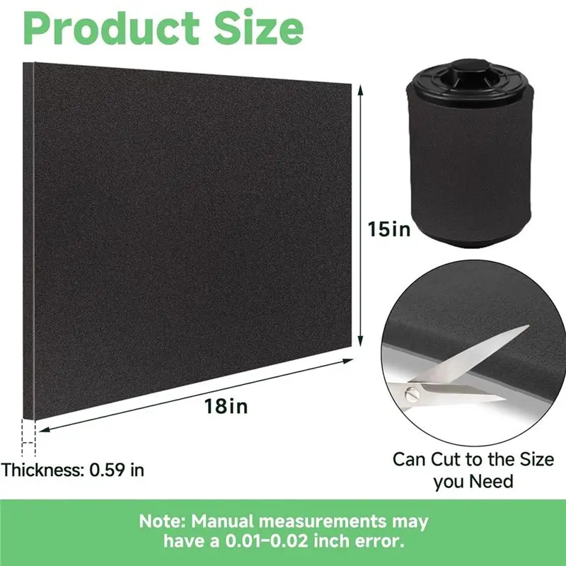 2PCS Air Filter Foam Sheet 60  - đánh giá và giá Polyurethane Foam Sheet